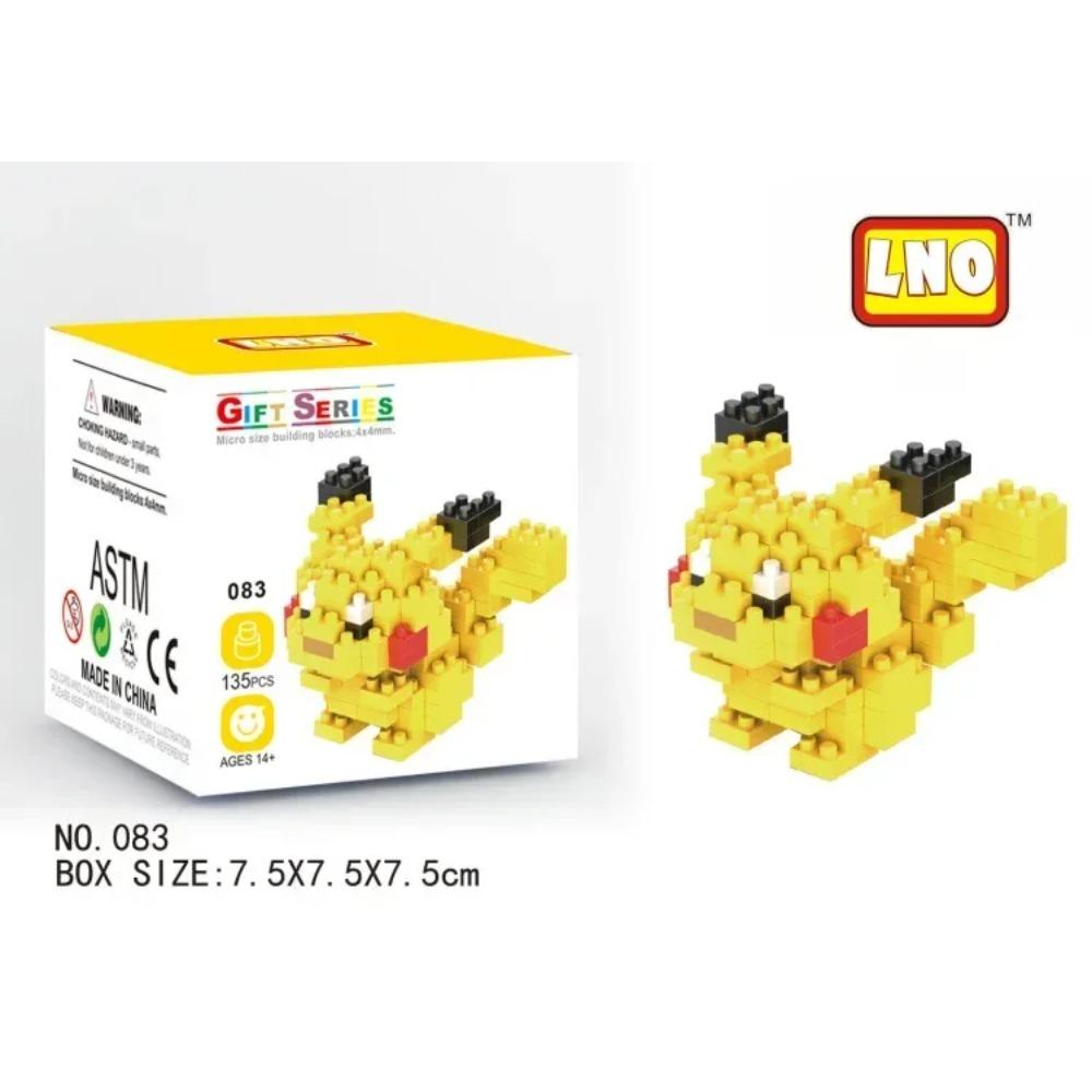 Kawaii LNO Pokemon Micro Building Blocks Snorlax Blastoise Gengar Charmander Bulbasaur Pikachu Mini Brick Figures For Kids Toys