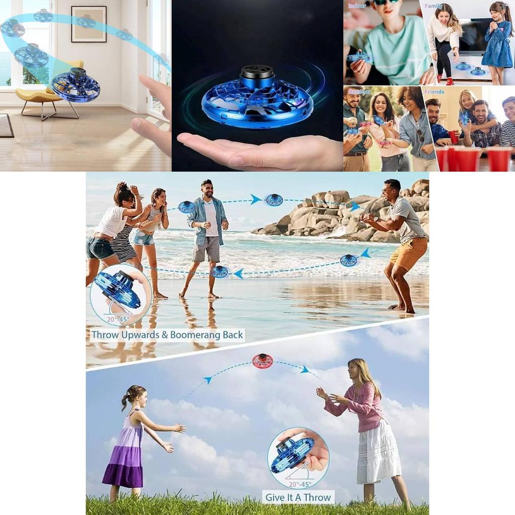 Vibrant Spinning Ufo Fidget Toy For Kids With Led Lights And Usb Charging