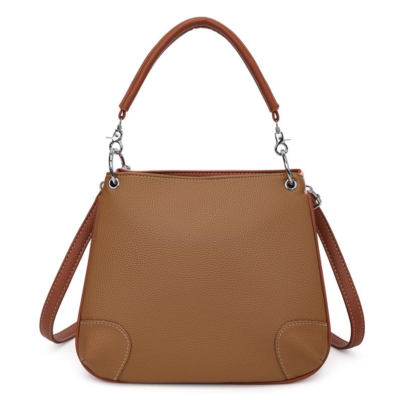 Women Handbag Patchwork Shoulder Messenger Office Work PU Leather Female Tote Bag Ladies Luxury Handbag Fashion Elegant Shoulder Bags