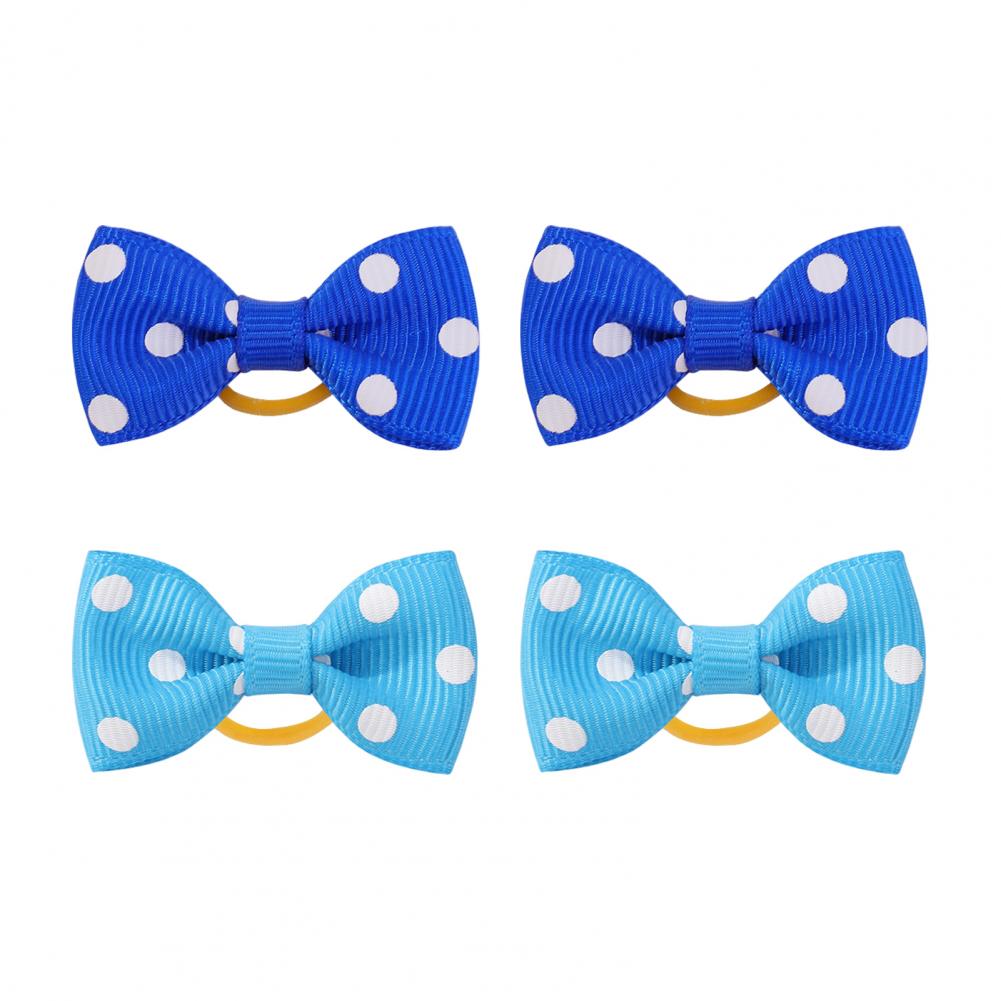 Puppy Hair Bow Puppy Hair Accessory Set Handmade Dog Hair Bowknot Set with Rubber Bands for Small Pets Party Christmas Birthday