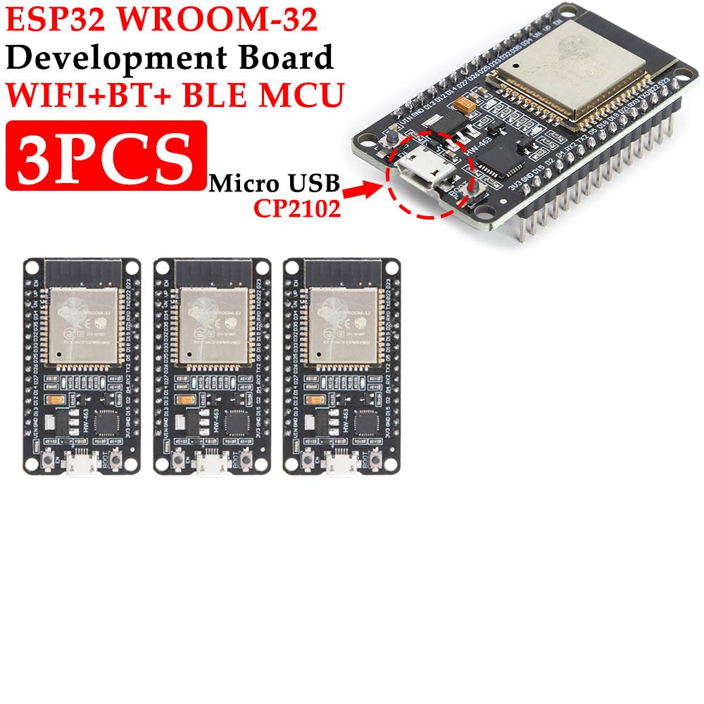 ESP32 WROOM-32 Development Board USB CP2102/ TYPE-C CH340C WiFi+Bluetooth Ultra-Low Power Consumption Dual Core Wireless Module