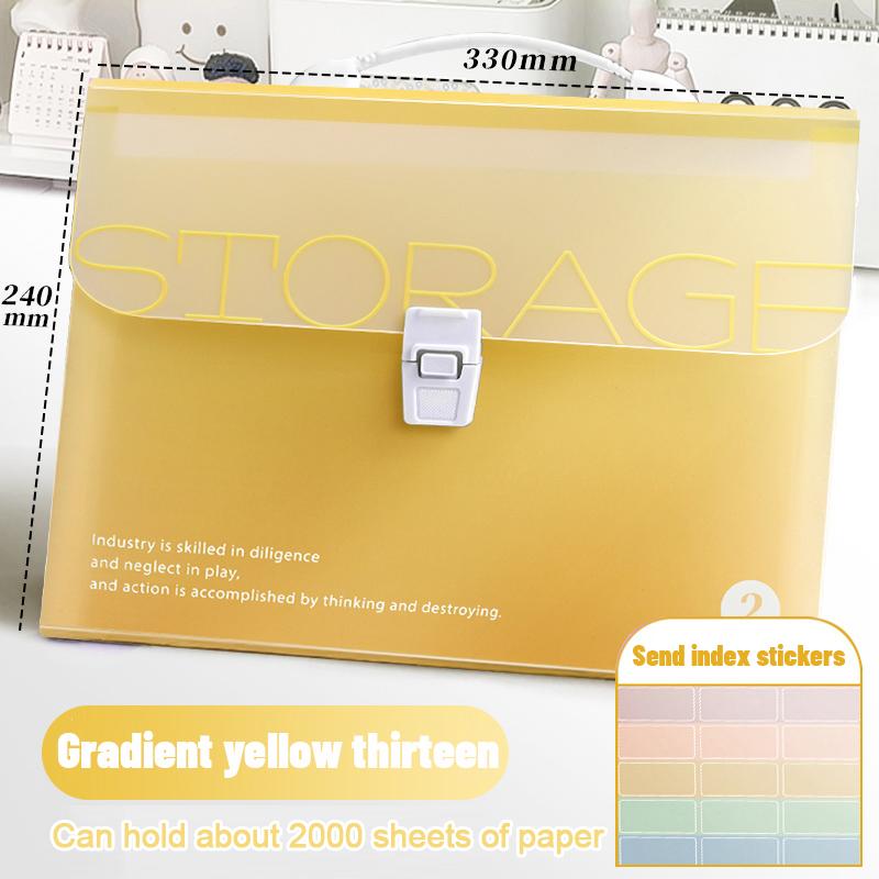 Kawaii градиентный цвет A4портативная сумка-гармошка 13-слойная папка сумка для хранения студенческих контрольных работ большая вместительная сумка для информационных файлов 1645₽