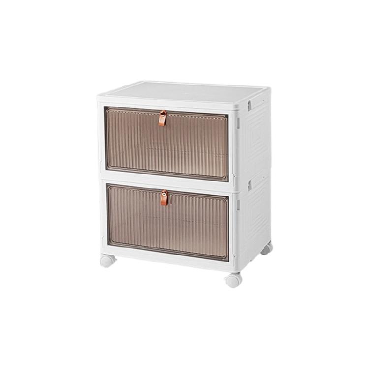 Sturdy Plastic Organizers Featuring Stackable Designs and Roller for Household Use