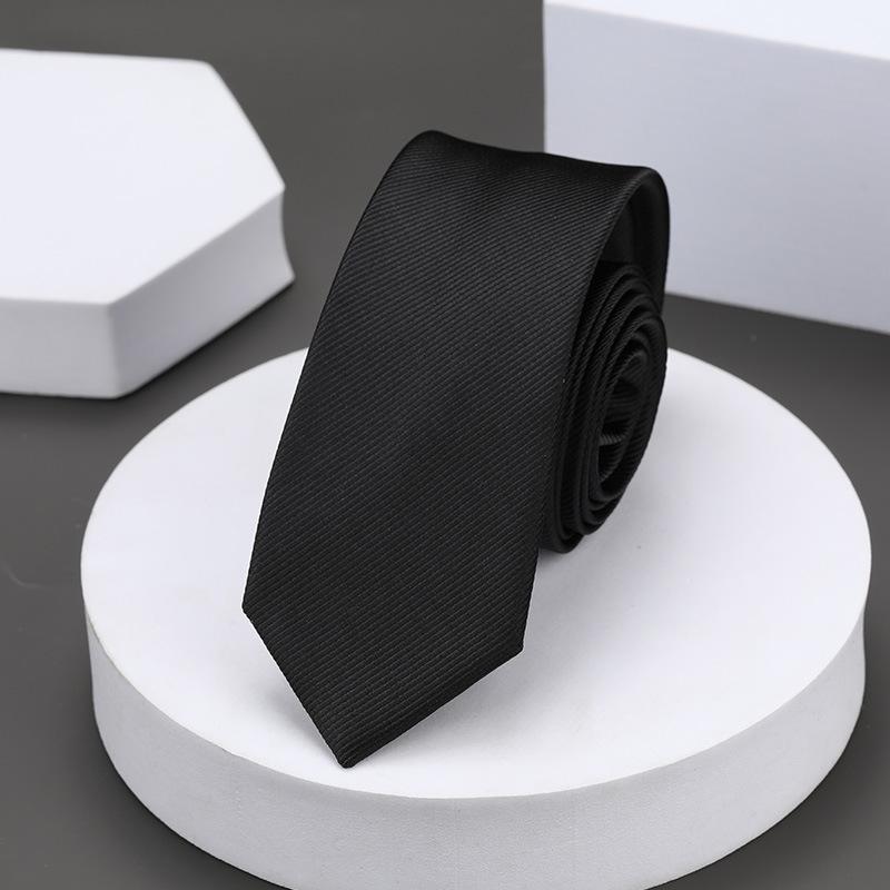 Korean Version Of Casual 5Cm Men'S And Women'S Business Dress Groom Wedding Stripe Hand Play Work Narrow Lazy Solid Color Tie