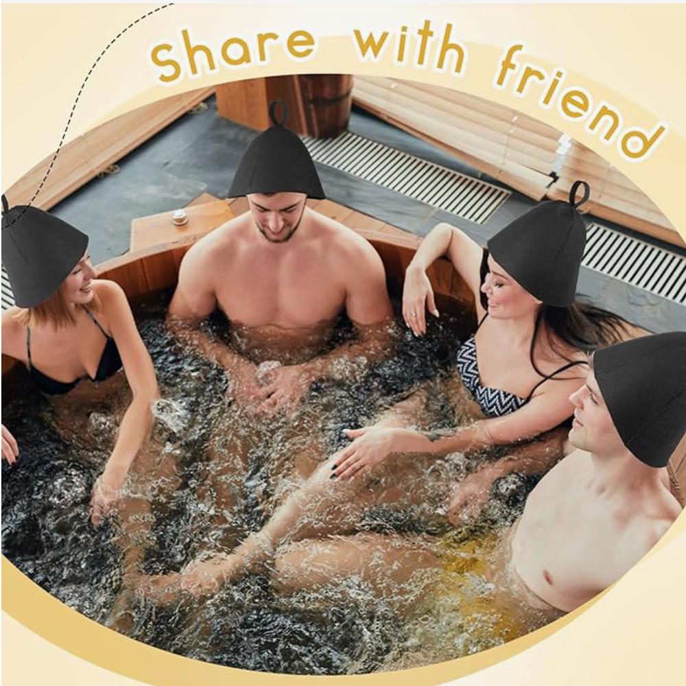 Sauna Hat for Men Women Wool Sauna Hat Vaporarium Cap Russian Banya Cap for Bath House Accessories