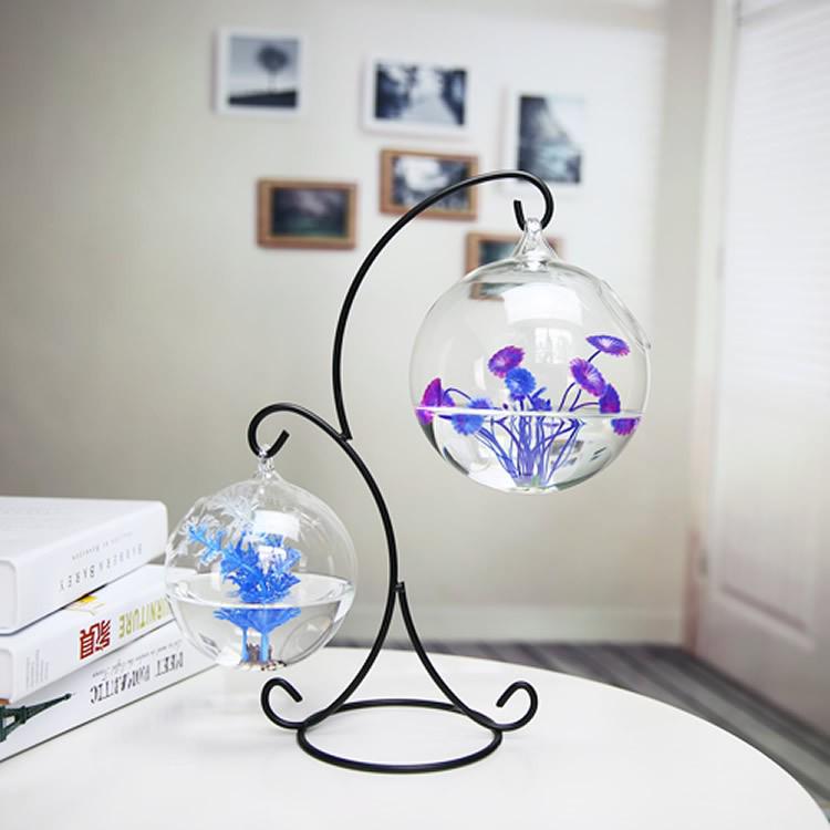 Kreatives Mikro-Landschafts-Kampffisch-Aquarium - Modisches Glas-Fischglas-Dekorationsobjekt für die Heimdekoration, Kleine Geschenke