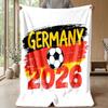 Germany National Football Team Theme Blanket Soft Flannel Blanket Plush Throw Blanket Cozy Sofa Bed Blanket for Home Decor