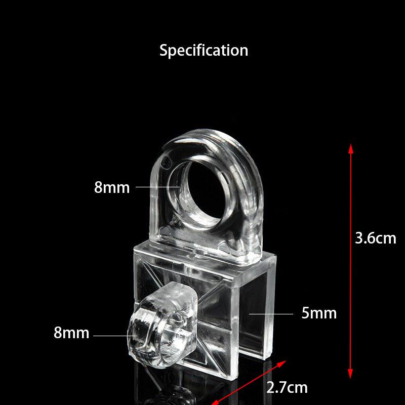 

5Pcs Acrylic Aquarium Water Tube Holder Water Pipe Hose Mount Bracket for Pipe Fixing Clip Fish Tank Hose Clamp Detachable
