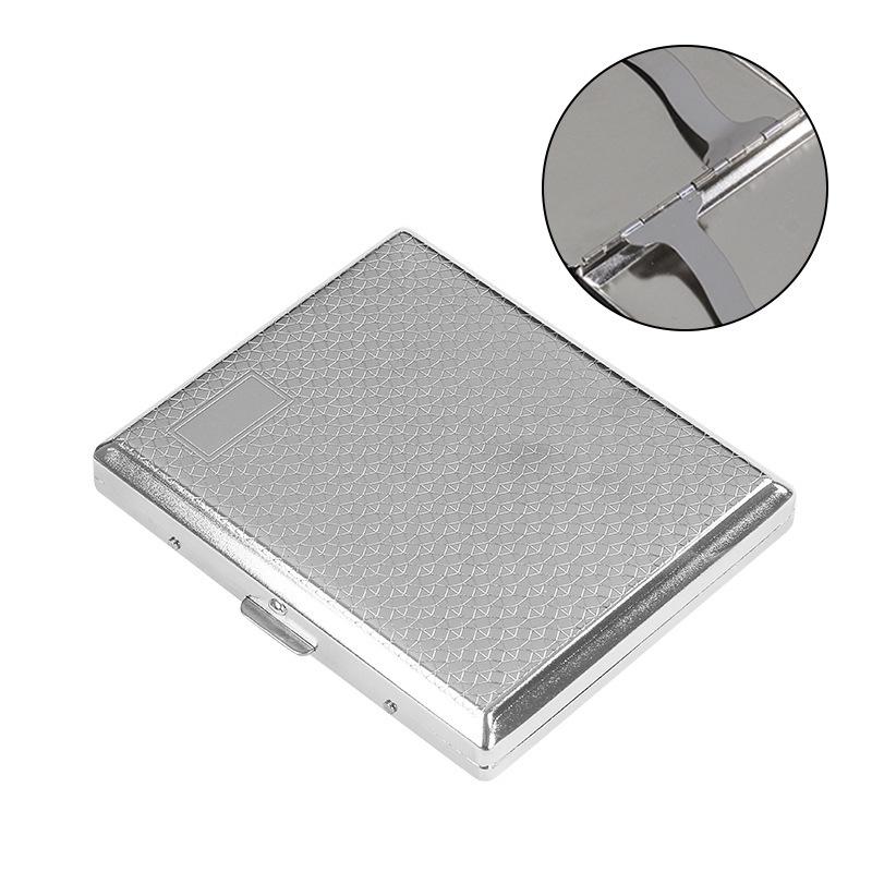 Stylish 18-Capacity Crushproof Metal Cigarette Case for Men