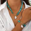 Stylish Versatile Simple Necklace Bracelet Set Women's Wear