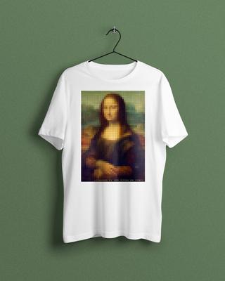 Best Selling Fashion Summer New Pixel Mona Lisa Unisex Men T-Shirt, Da Vinci T-shirt, Mosaic Art, Pixel Art, Aesthetic Tshirt