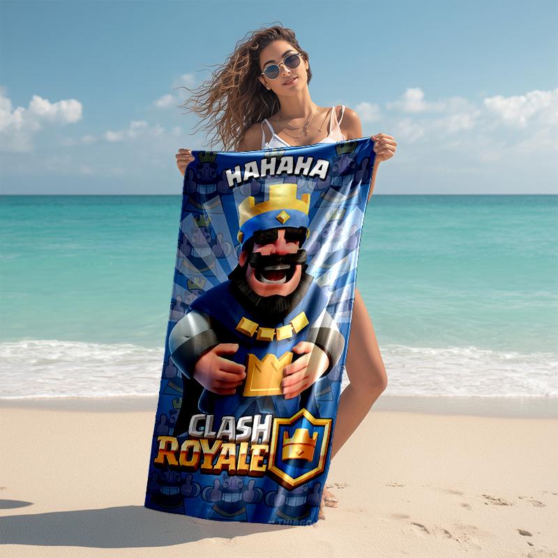 Beach Towel with Clash Royale Pattern - soft,absorbent,machine washable Lightweight&Modern,swimming,Travel Essentials