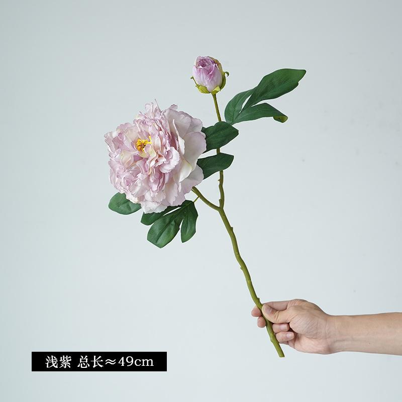 Retro home living room decoration flower arrangement oil painting peony simulation fake flower