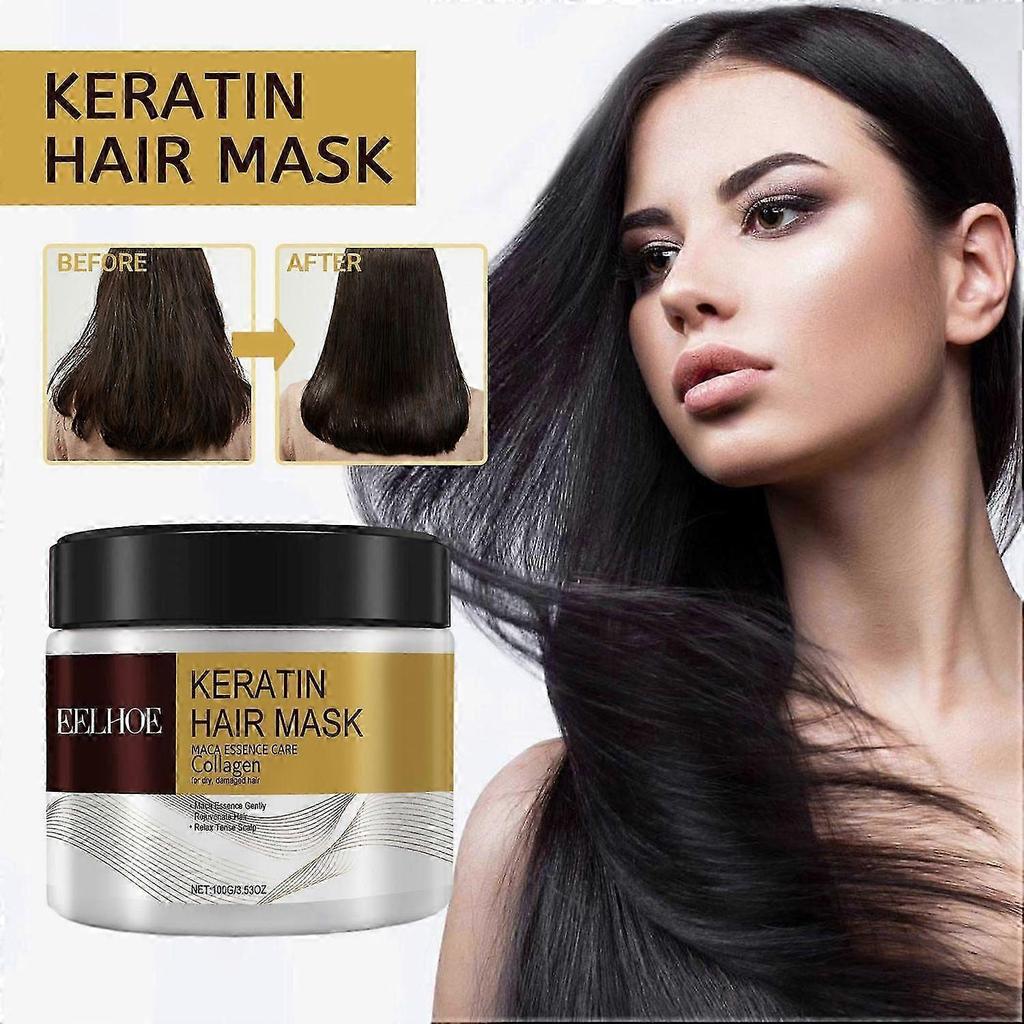 Keratin Hair Mask 100g Deep Nourishing Treatment for Damaged Dry Frizzy Split Ends Hair