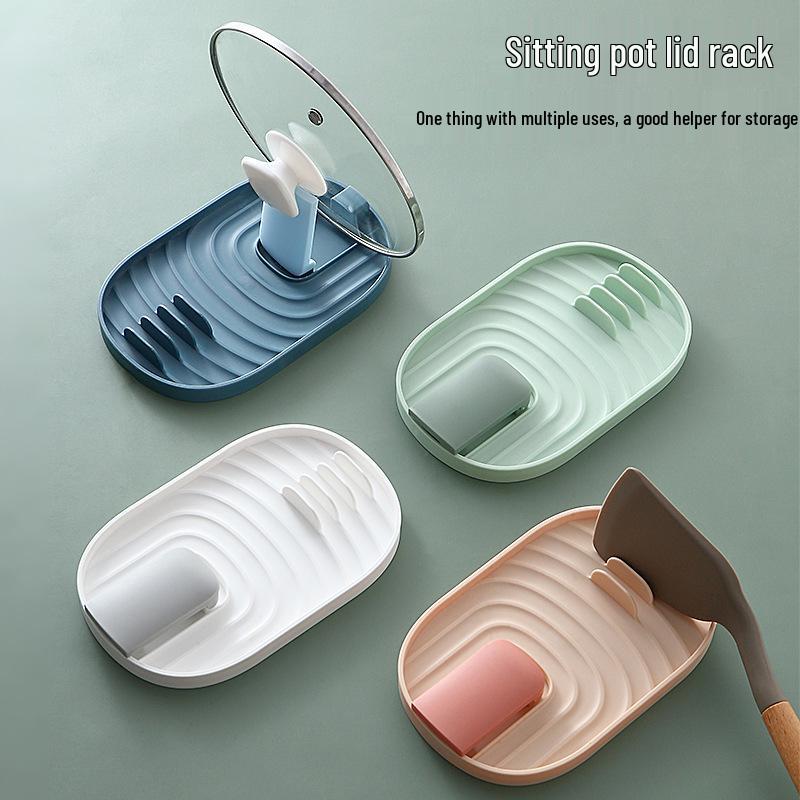 Foldable Kitchen Lid & Utensil Holder: Easy-to-Clean Organizer for Pots, Lids, Ladles, and Spatulas.