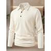 New Men's Business Casual Long Sleeved Solid Color Polo Shirt Summer Fashionable Breathable Comfortable Versatile Top T-shirt