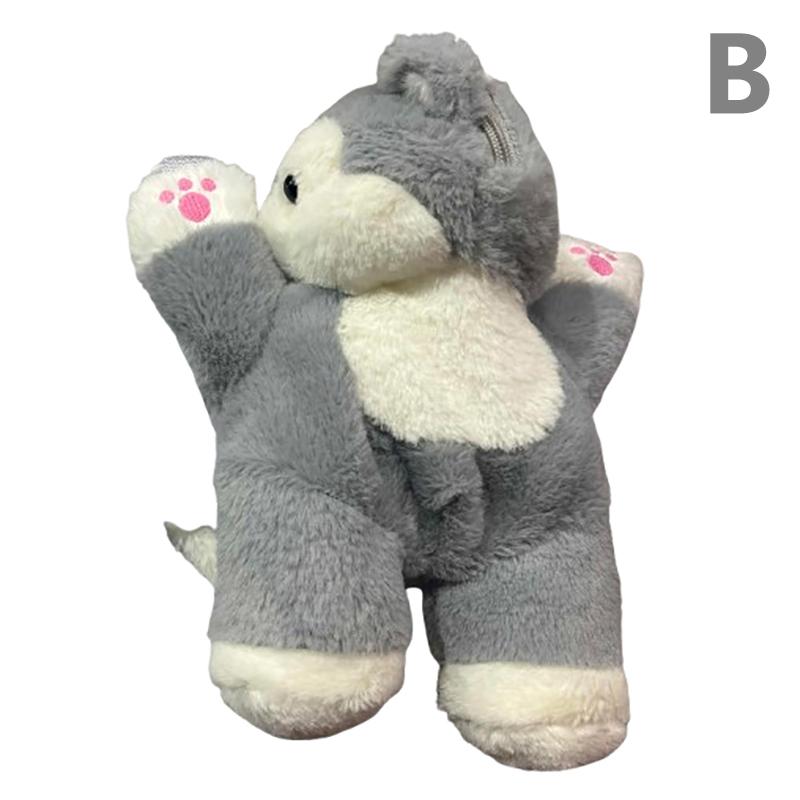 

Милая плюшевая сумка через плечо с изображением кошки, мягкая сумка через плечо с изображением собаки, легкая сумка со съемным ремешком, вышитая сумка с изображением животного для женщин и девочек, подарок