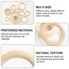 Unfinished Wooden Rings For Crafts, 75Mm Natural Solid Wood Rings For DIY Macrame And Jewelry 20PCS