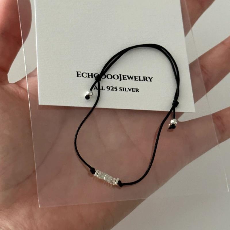 

Регулируемый Тонкий Серебряный Браслет и Браслет на Ногу - Универсальный Элегантный Подарок для Студентов и Друзей Broken Silver Bracelet