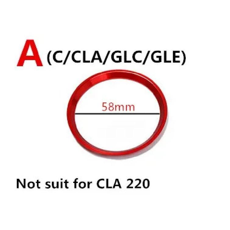 Aluminium Alloy Car Steering Wheel Emblem Circle Decoration Sticker For Mercedes Benz A E Class CLA GLA GLE Interior Accessories