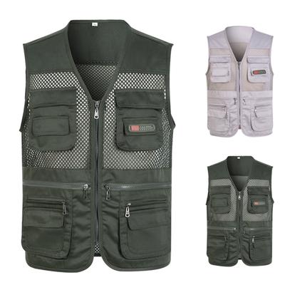 Sleeveless Outdoor Vest Popular Male All Match Pure Color Straight