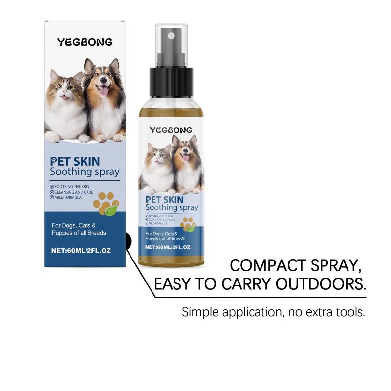 Yegbong Gentle Pet Skin Care Spray For Dogs And Cats Topical External Use Pet Skin Care one size
