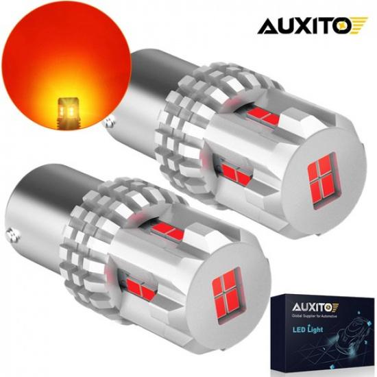 2X 1157 AUXITO LED Red Universal Tail Bright Light Stop Brake Parking Bulbs