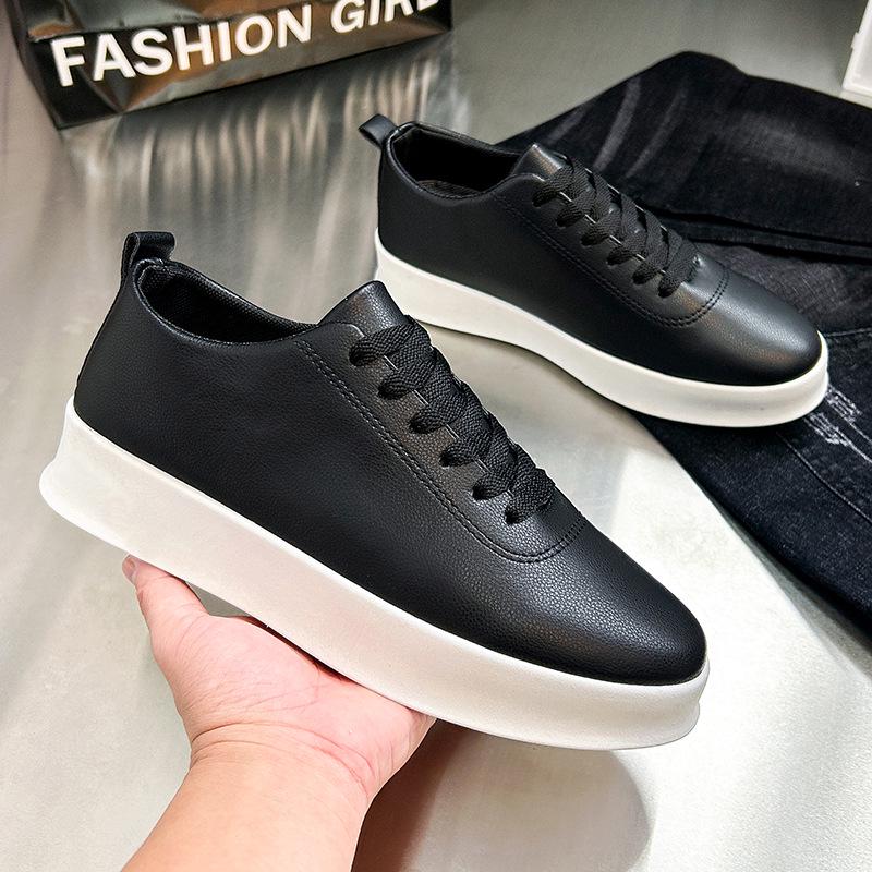 Wow Oh Men's Korean Style Trendy White Skate Sneakers – New, Breathable, Casual Sports Shoes In Extra Large Sizes