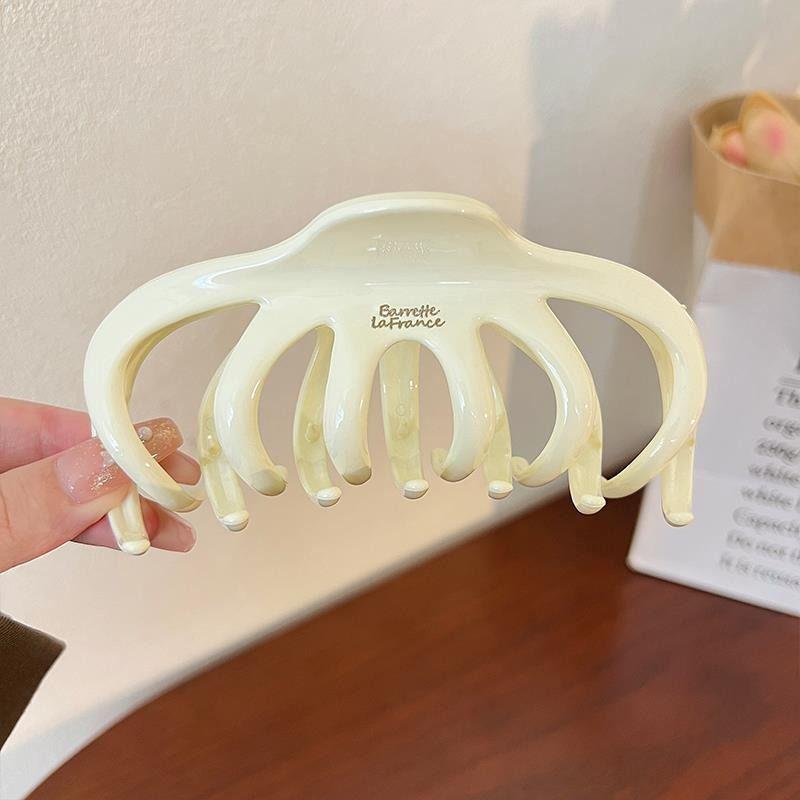 Elegant Large Hair Claw Clip for Thick Hair - High-End Korean Updo Shark Clip