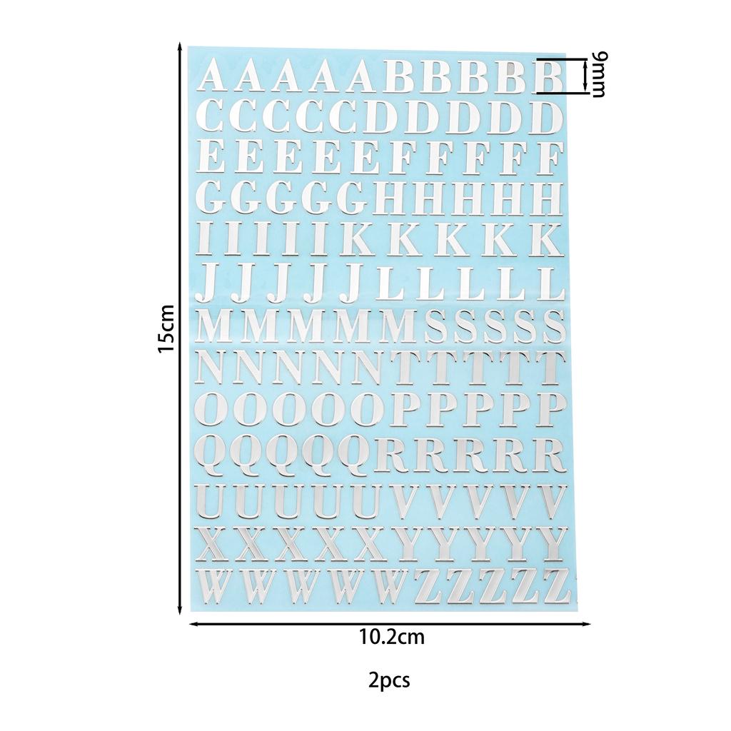 Adesivi Decorativi Lettere Alfabeto Numeri 2-9mm Riempitivo Resina Epossidica Oro Argento Per Stampi in Silicone Fai da Te Riempimenti per Artigianato