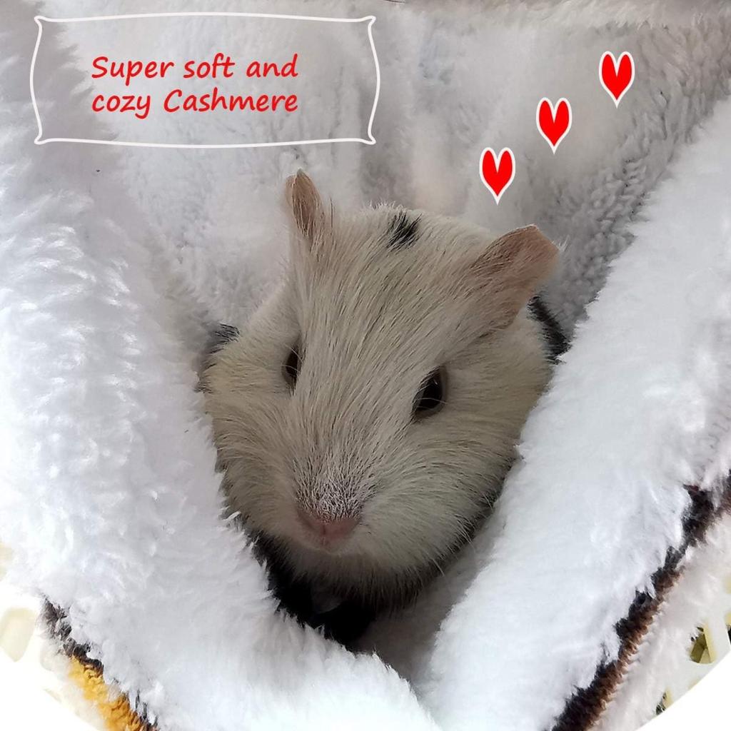 Hamster Hammock Small Pet Hanging Bed Double Warm Thickened Honeybug Flying Squirrel Guinea Pig Hammock Pet Cage Accessories