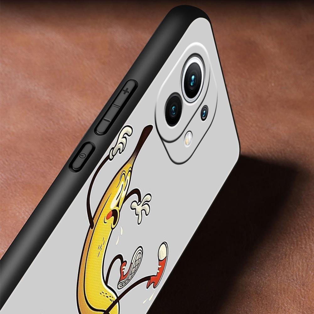 Funny Bite Apple Banana Phone Case Cover for Xiaomi Mi 17 15 14 13 12 11 Ultra 15T 14T 13T 12T 11T Pro Lite 5G Soft TPU Shell