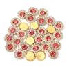 10-100pcs/lot Sunflower Rhinestone Pearl Sewing Beads Round Flatback Rhinestones For Clothes Sewing Wedding Headwear Decoration