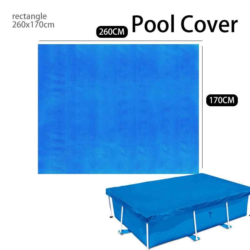 Swimming Pool Cover  Pool Ground Cloth Waterproof PE Foldable Inflatable for Above Ground Pool Family Pools Outdoor Paddling