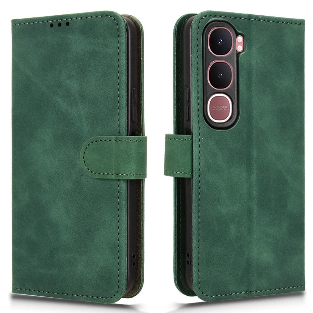For vivo Y21d Leather Case Skin Feel Anti Drop Wallet Flip Phone Cover