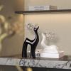 European Elegant Luxury Ceramic Elk Decorative Ornament – Home Living Room, Wine Cabinet, TV Cabinet, Hotel Lobby Decor