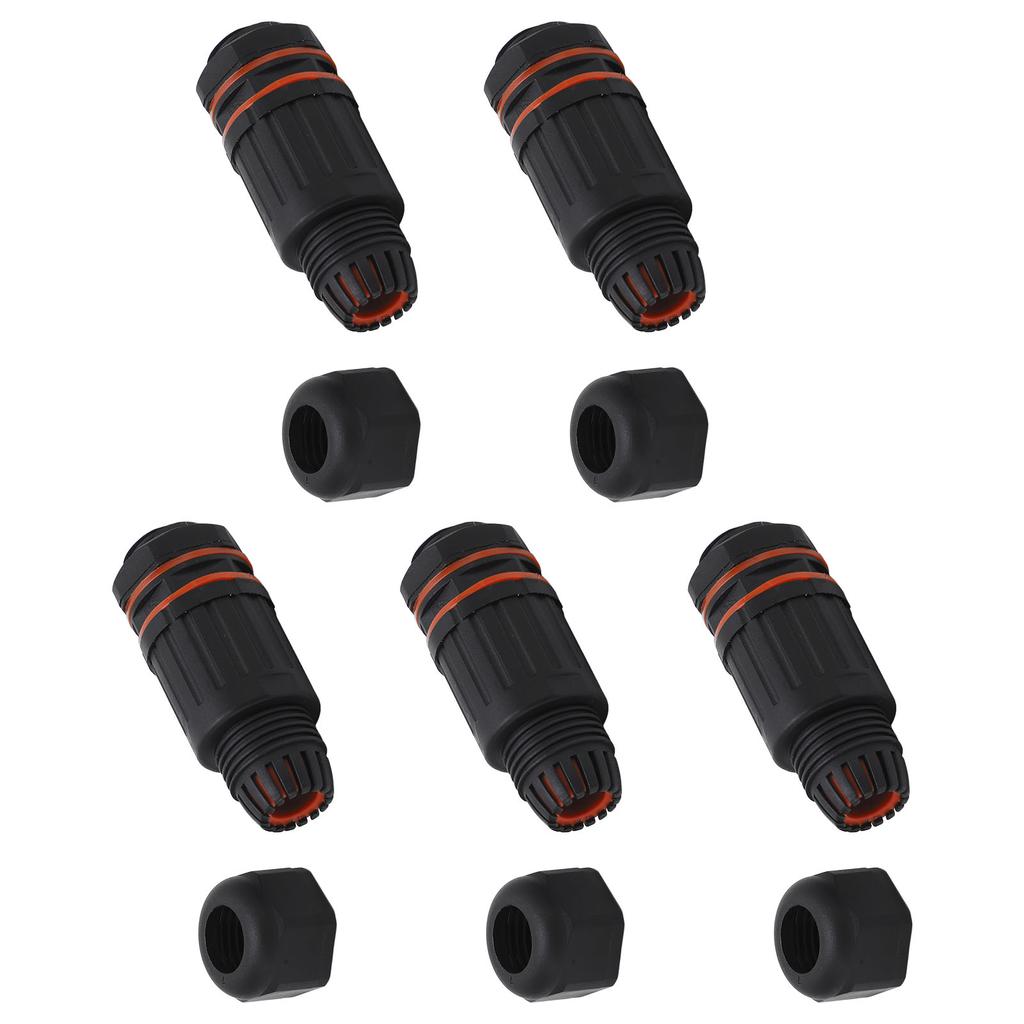 5pcs 3 Pole Wire Connector 250V 16A IP68 Waterproof Electrical Junction Box Connector for LED Lighting