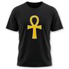Egyptian Ankh Symbol T-Shirt | Golden Symbolic Unisex Graphic Tee Shirt