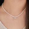 POSTLUDE [SILVER] 3 P S RIBBON PENDANT Necklace(2 COLORS)