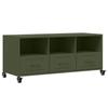 VidaXL TV Cabinet, Television Stand with Drawers and Shelves, TV Stand with Living Room Storage, Olive Green 846696
