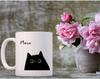 Meow Cat Lover Mug-black Cat Coffee Cup Female Girl Gift Office Ceramic Cup 320ML White Mugs Coffee Cups