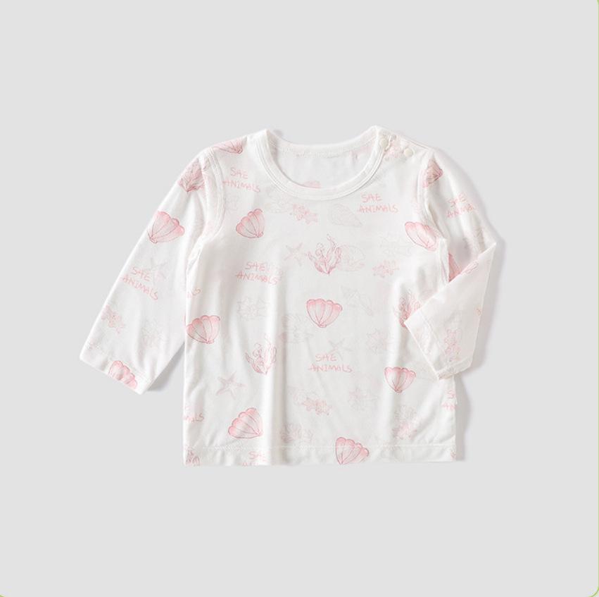 Bamboo Fiber Long-Sleeve Summer T-Shirt for Boys and Girls