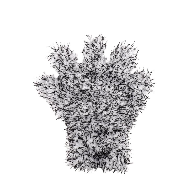 SEAMETAL Microfiber Car Wash Gloves Plush Car Washing Mitt 5-Finger Double-sided High Water Absorption Cleaning Glove