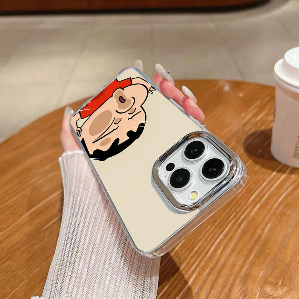 Cute C-Crayon S-Shinchan Clear Phone Case For Iphone 17 16 15 14 13 12 11 Pro Max Xr Air Plus Silicone Cover Silver Hard Shell
