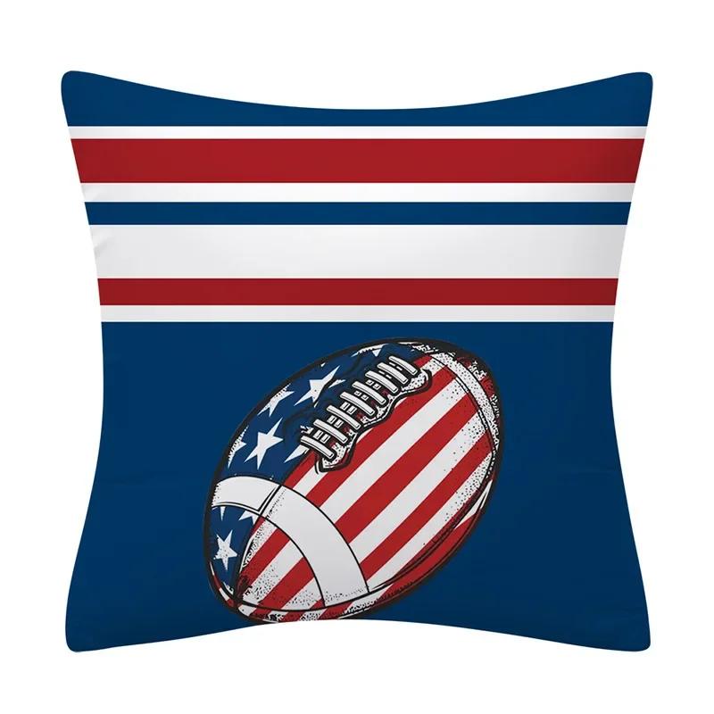

Football Basketball Rugby Printed Pillow Case 45x45cm Pillowcase Home Decor Cushion Cover Sofa Car Decorative Throw Pillow Cover 16x16Inch