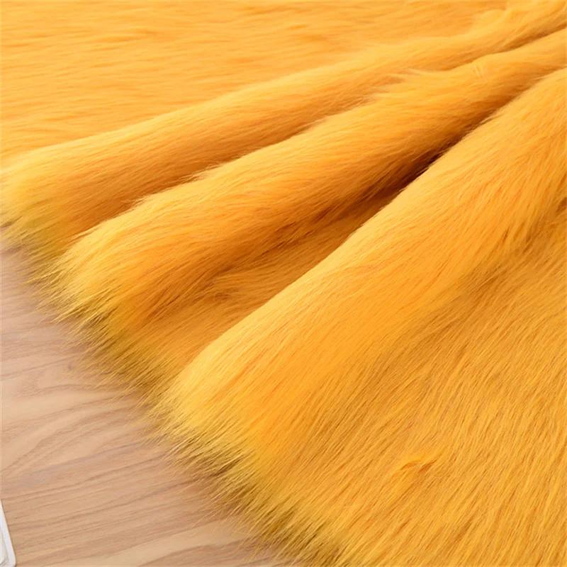 5cm Plush Thickened Fur Fabric By The Meter Coats Bags Clothes Sewing High-grade Imitation Fox Cloth Decorative Winter Plain Diy
