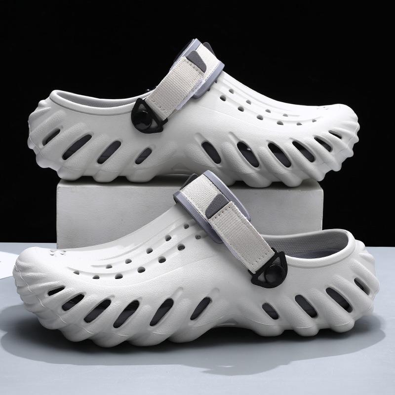 Summer new men's casual hole shoes platform non-slip eva fashion round head indoor and outdoor beach bag head sandals