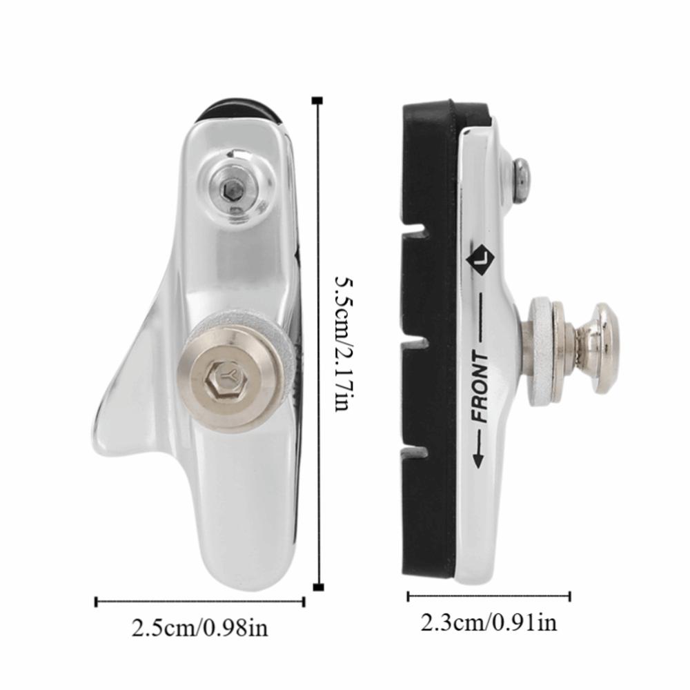 1 Paar Aluminiumlegierung & Gummi Fahrradbremsbeläge Leichtgewicht Rennradbremsbeläge Fahrradzubehör