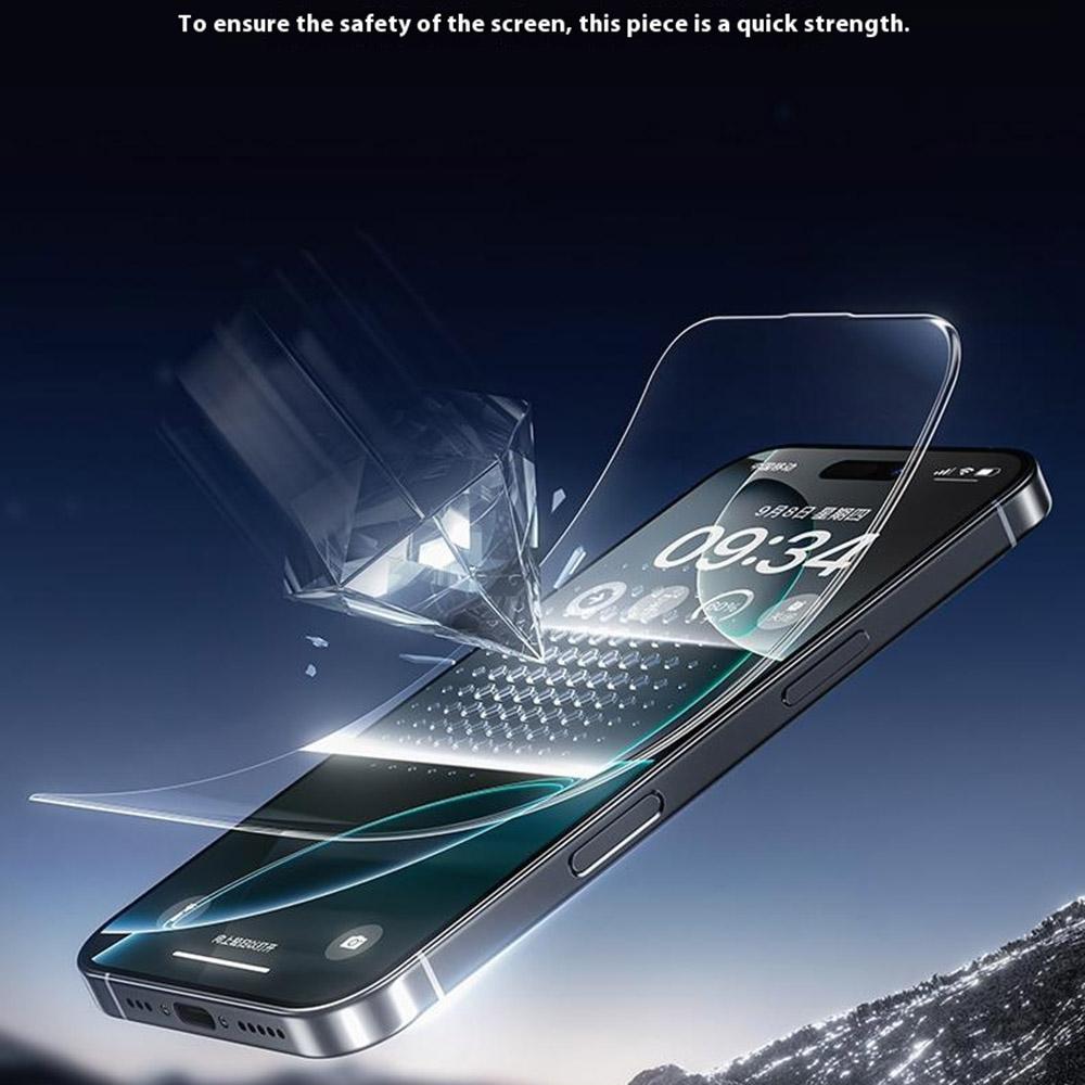BENKS For iPhone 15 Pro Screen Protector 3D Arc Edge 0.18mm High Aluminium Silicon Glass Film