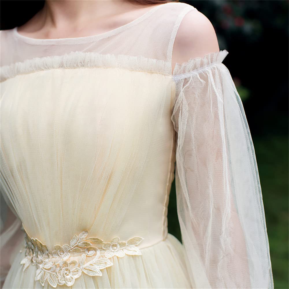 FEISEDY Party Wedding Lace Long Dress with for Graduation and B8013 Dress, Dress, Sleeves, Parties, Recitals, Concerts,